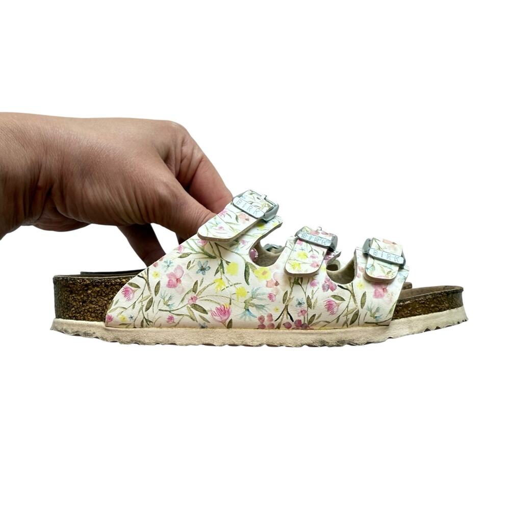 Birkenstock Floral Florida Birko-Flor Vegan Sandals Size 30(12) - Picture 3 of 5